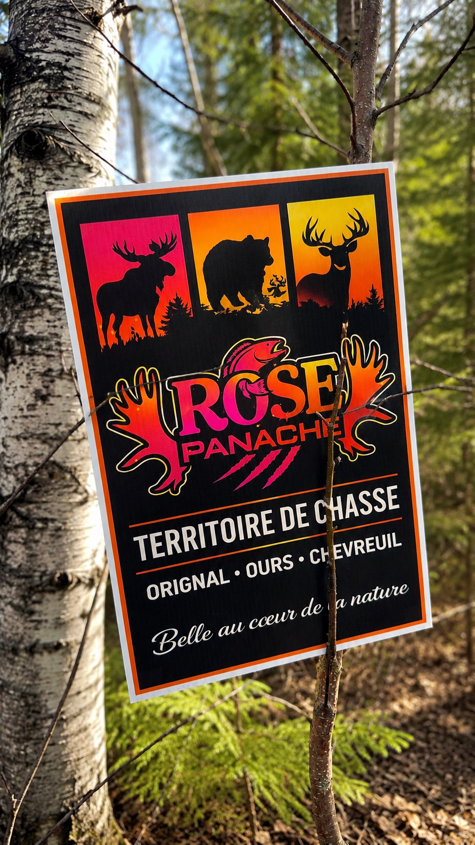 Affiche coroplaste 12 x 24 pouce de hauteur